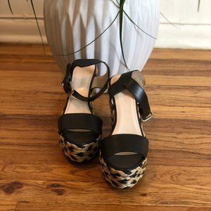 NWT Karen Millen Wedge Espadrille Sandals